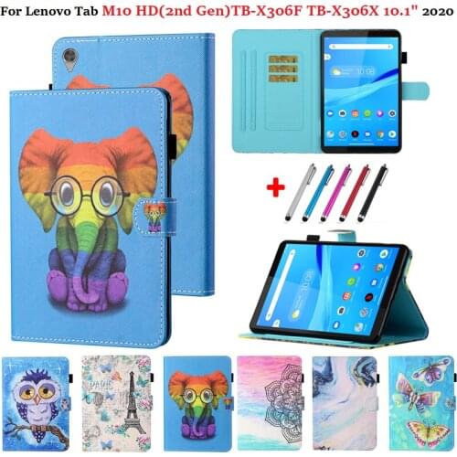 For Funda Tablet Lenovo Tab M10 HD 2nd Gen Case Coque For Lenovo Tab M10 HD 2 Gen 2 nd Generation 10.1 Cover TB-X306X TB-X306F