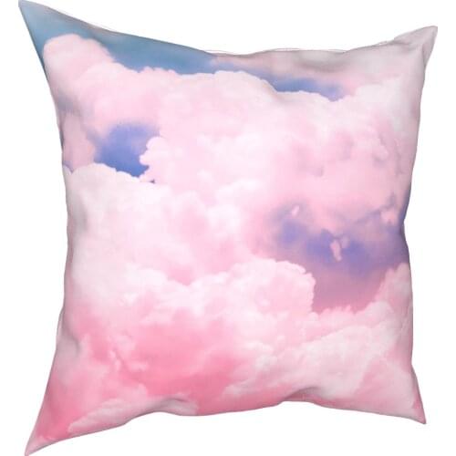 Candy Sky Landscape Pillowcase Printed Polyester Cushion Cover Decoration Throw Pillow Case Cover Home Square 45*45cm