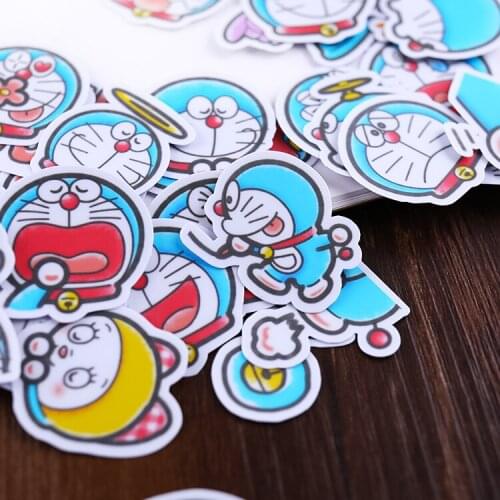 40pcs Cute Doraemon Cartoon Photo Album Scrapbook Waterproof Decoration Sticker DIY Handmade Gift Scrapbook Sticker