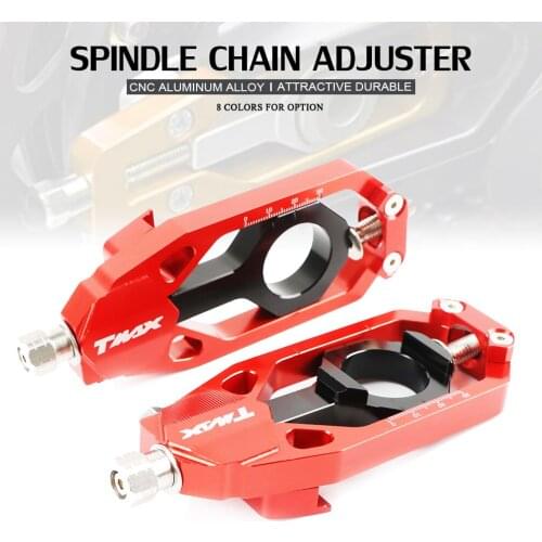 For Yamaha TMAX 530 2012 2013 2014 2015 2016 TMAX530 Tensioners Catena Rear Axle Spindle Chain Adjuster TMAX530 Accessories CNC