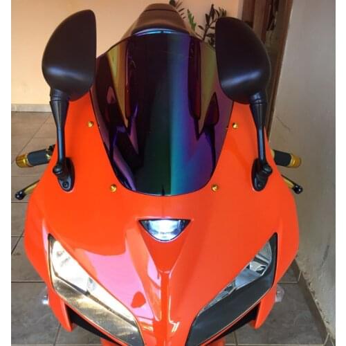 Motorcycle Double Bubble Windshield WindScreen Screen For 2005 - 2006 Honda CBR600RR CBR 600 RR F5 05 06 Black Iridium