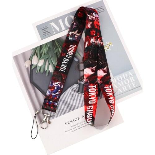 Flyingbee Tokyo Ghoul Cartoon Icons Style Anime Lovers Key Chain Lanyard Neck Strap For USB Badge Holder DIY Hang Rope X2304