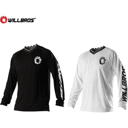 Willbros GP Midnight Motocross Jersey Mountain Bicycle Offroad Summer T-shirt Mens Street Moto Long Sleeve