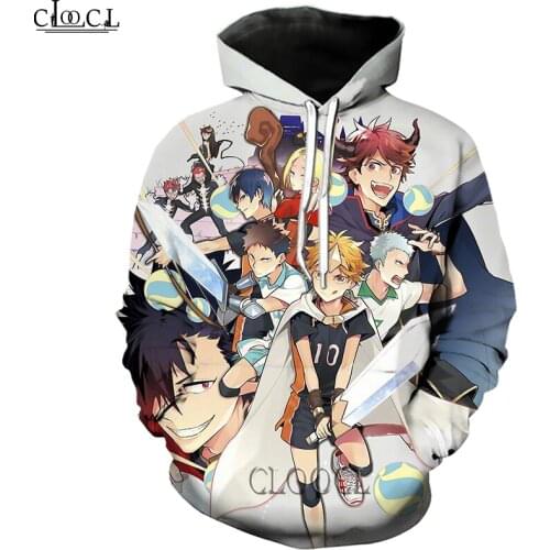 HX Popular Japanese Anime Haikyuu 3D Print Hoodie Mens Women Tracksuit Autumn Long-Sleeved Fashion Hoodie Tops Drop Shipping