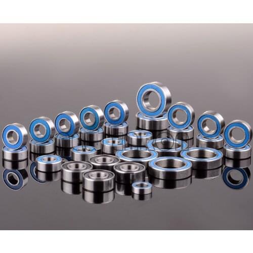 33Pc/Set Ball Bearing Metric KIT Blue/Black Rubber Sealed For RC Car Part 1/10 Traxxas Crawler ERevo E-Revo 52100 Chrome Steel