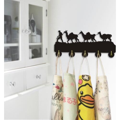 1Piece llama Desert Mammals Multi-purpose Wall hooks Design Clothes Coat Hat Towel Hooks Bathroom Kitchen Decor Robe Hook