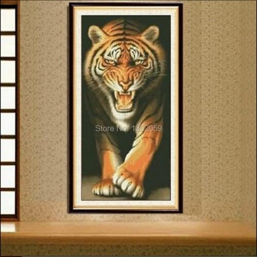 A Great Tiger Animal Needlework Embroidery Cross Stitch Kit Factory Sale 18CT/16CT/14CT/11CT/9CT
