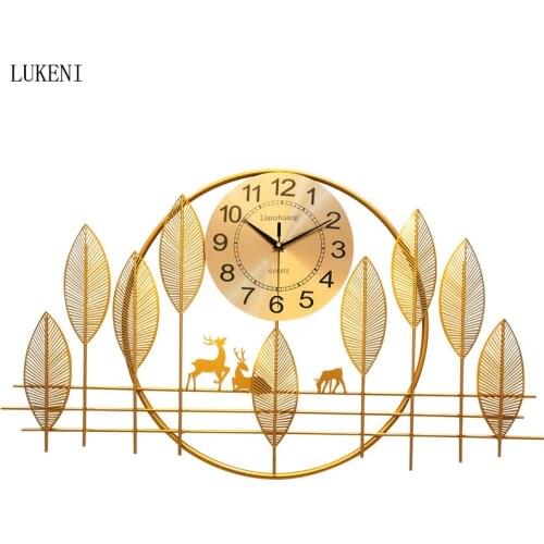 New Chinese Creative Wall Clock Living Room Home Light Luxury Restaurant Entrance Wall Decoration Wall Watch Silent Quartz Clock