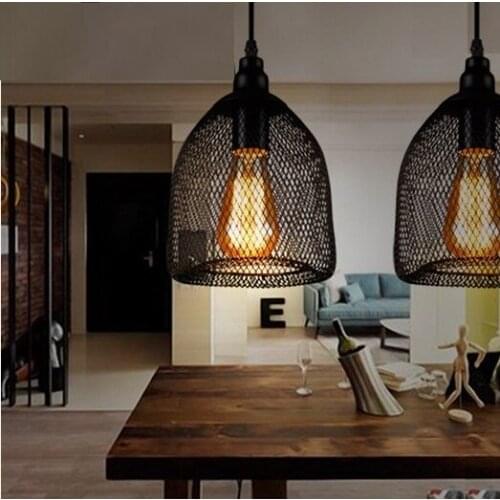 Edison Loft Wire Mesh Droplight Explosion Proof Vintage Pendant Light Fixtures For Dining Room LED Hanging Lamp Home Lighting
