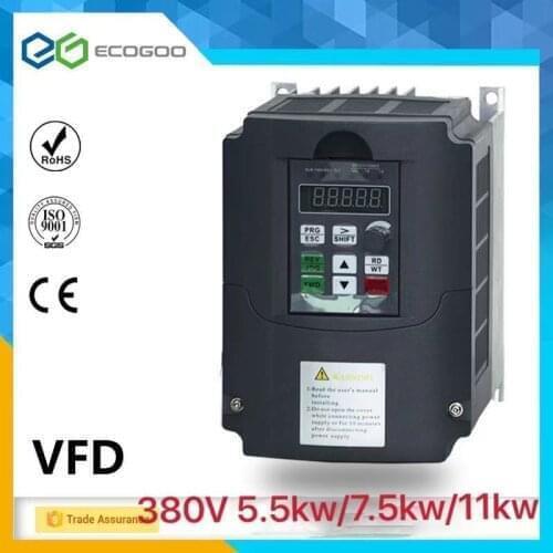 5.5kw 7.5kw 11kw 3ph 380V to 3ph 380V VFD AC Frequency Inverter three Phase Input 3 Phase Output Drives Frequency Converter