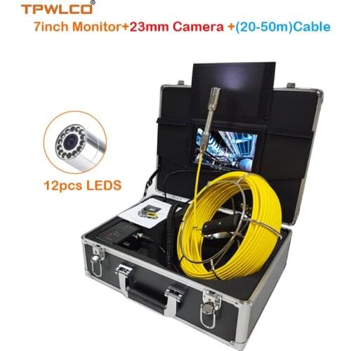 Industrial Endoscope Camera With 12pcs LEDS Camera Viewing Angle 120degee 20-50m Cable 23mm Inspection Video System