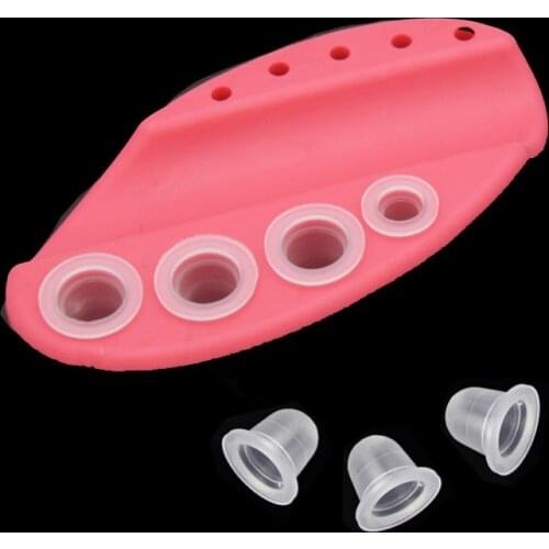 Eyelash Extensio Permanent Makeup Microblading Tattoo Ink Cup Caps Pigment Holder Container S/M/L Size For Tattoo Needle Pigment