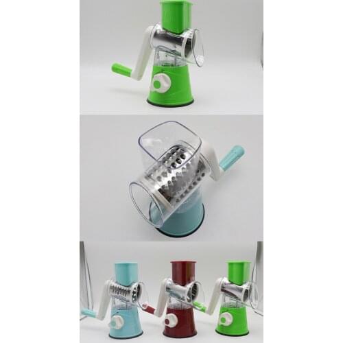 3 In 1 Manual Rotating Vegetable Chopper Handheld Vegetable Cutter Slicer Rotary Grinder Convenient Vegetable Cutter Machine