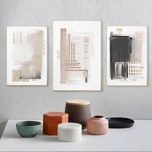 Scandinavian Minimalist Canvas Painting On The Wall Abstract Beige Poster Neutral Art Print Modern Home Decor Picture Interior