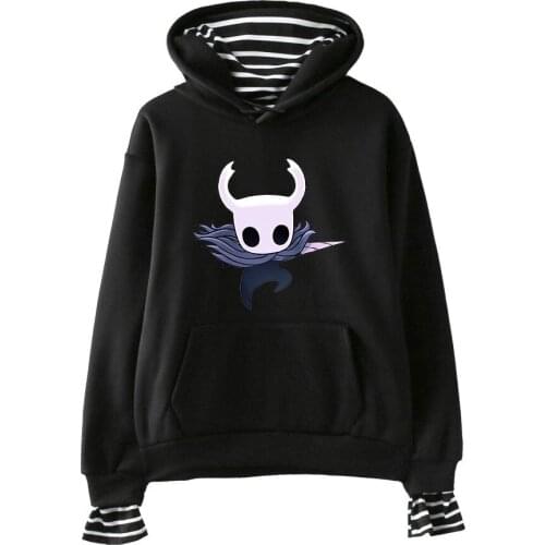 Hollow Knight Fake Two Pieces Hoodies Women Men Fashion Long Sleeve Hooded Sweatshirt Harajuku Matching Hoodies for Couples
