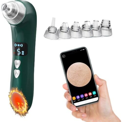3 Level Face vacuum Suck blackheads Acne T zone Nose Clean Beauty Instrument blackhead remover Visualization 6 Suck head