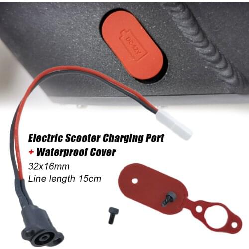 Electric Scooter Charging Port Waterproof Silicone Cover with Charging Cable Dust Cover For Xiaomi Mijia M365 Pro Scooter