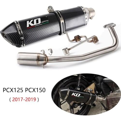 For Honda PCX150 PCX125 2017-2019 Full Exhaust System Motorcycle Header Pipe Slip On 51mm Mufflers Removable DB Killer Escape