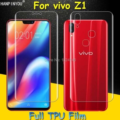 Front / Back Full Coverage Clear Soft TPU Film Screen Protector For vivo Z1 6.26" , Cover Curved Parts (Not Tempered Glass)