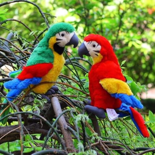 Simulation parrot bird plush toy soft doll baby toy birthday gift b2529