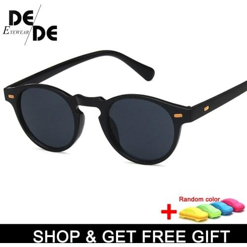 Hot Sale Vintage Round Lense Clear Frame sunglasses Gregory Peck Brand Designer men women Sunglass retro