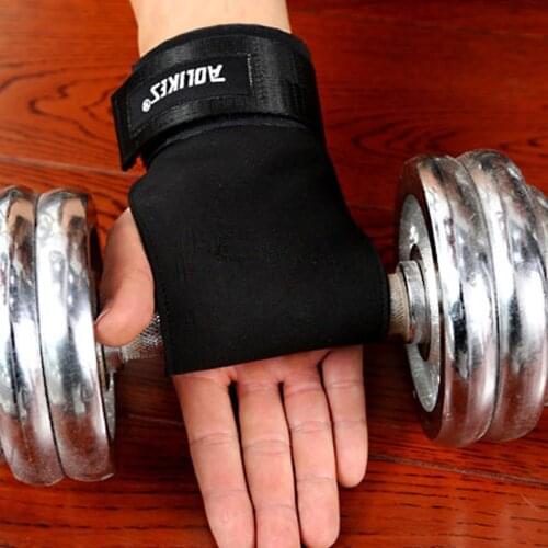 1 Pair Gym Gloves Grips Anti-Skid Weight Lifting Grip Pads Workout Fitness Gloves Palm Protection