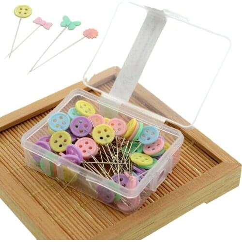 100 Pcs/Box Patchwork Pins Positioning Needle Sewing Marker Needle Dressmaking Pins DIY Handmade Make Garment Accessory 0408CH1