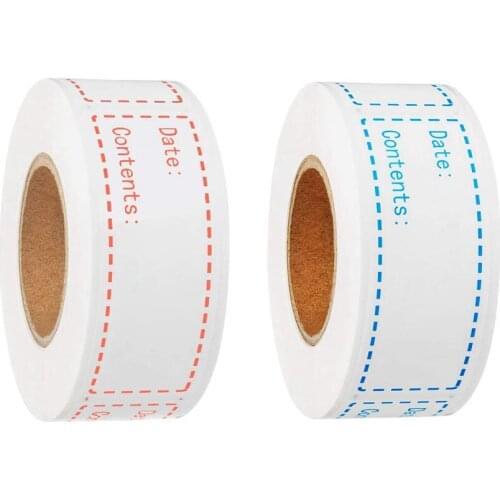 150-450pcs 1x3 Inch Removable Freezer Labels 3 Colors Food Storage Stickers Refrigerator Freezer Paper Label Kitchen Supplies