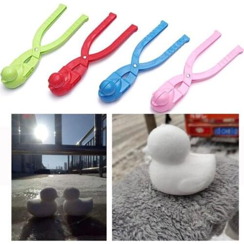 2019 Cartoon Duck Snowball Maker Clip Kids Winter Outdoor Sports Snow Sand Mold Fight Outdoor Sports Kids Toy