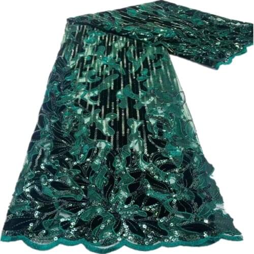 2021 Velvet Lace Fabric African Lace Fabric High Quality French Nigeria Tulle Lace Fabric For Wedding Dress Sewing cd66-628