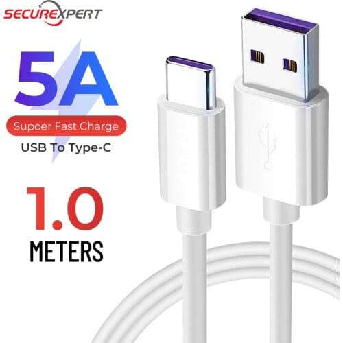 5A 1m Type C fast charging data cable for TypeC system, USB Type C cable charger, mobile phone fast charging data cable