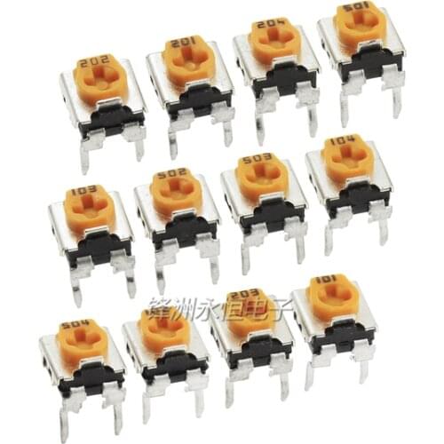 50PCS WH06-2C Adjustable Resistance Potentiometer 1K/2K/5K/10K/100K 102 103 104