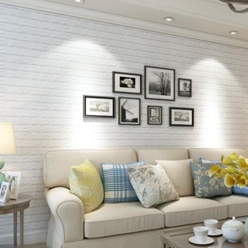 70*77 3D Brick Wall Stickers Self adhesive DIY PE Foam Wallpaper Living Room TV Background Decor Panels Kids Room Protective