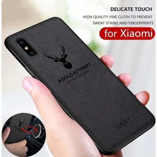 Hot Cloth Texture Deer 3D Soft TPU Magnetic Car Case For Xiaomi Mi Note 10 Built-in Magnet Plate Case For Mi Note 10 Pro Cover