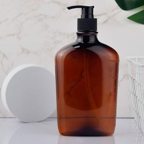 3pc 500ml Bathroom Portable Soap Dispensers Refillable Hand Pump Shampoo Lotion Hair Conditioner Bottles