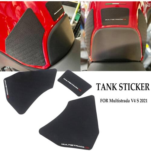 FOR DUCATI Multistrada V4 S 2021 Motorcycle Non-slip Side Fuel Tank Stickers Waterproof Pad Rubber Sticker