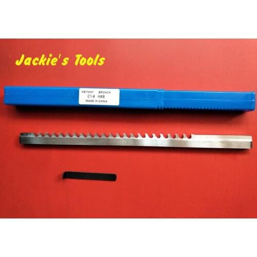 HSS 6mm C1 Push-Type Keyway Broach Metric Size HSS Keyway + Shim Cutting Tool for CNC Router Metalworking