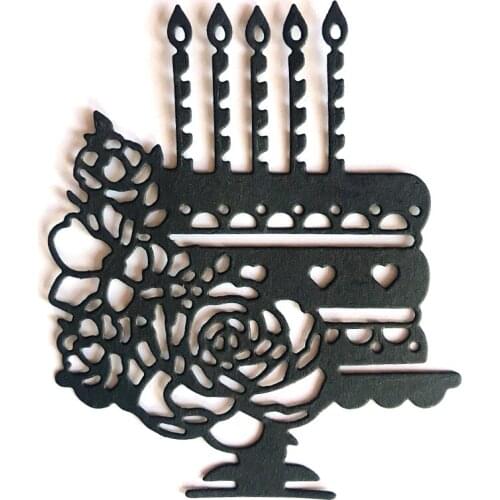 Miss Vintage Flower Dirthday Cake Metal Cutting Dies Decorative Scrapbooking Steel Craft Die Cut Embossing Paper Cards Stencils