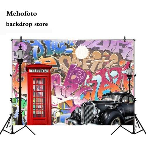 Mehofoto Merry Graffiti Photo Backdrop for Photography Hip Hop Background for Photos Booth Studio Car Computer Printed 837