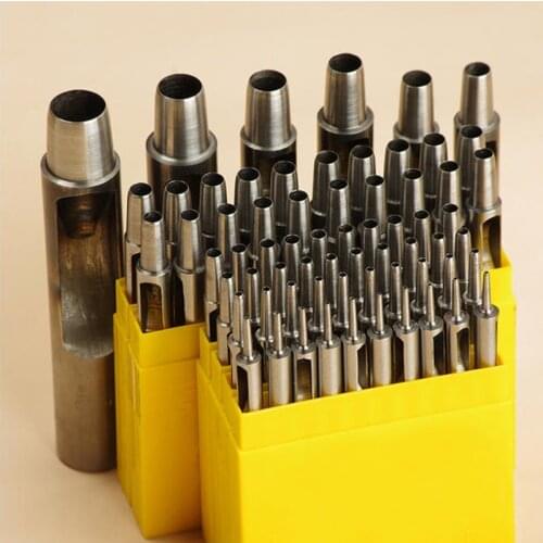 SPC Hole Punch Set 3 size/set 4mm/5mm/6mm Round Punch Hand Made Leather Tools Supplies Beginner Set