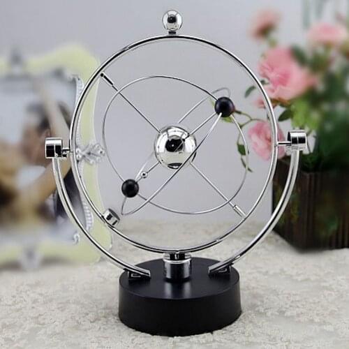 NHBR Perpetual Motion Desk Sculpture Toy Kinetic Art Galaxy Planet Balance Mobile Magnetic Executive Office Home Decor Table
