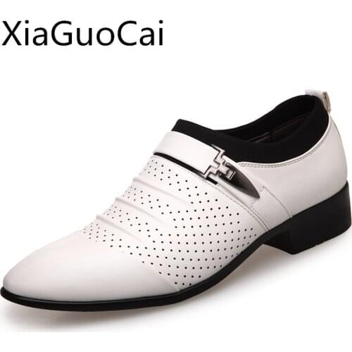 2017 Spring and Summer New Mens Casual Dress Shoes Mens Business Roman Style Mens Trend Breathable Hollow Shoes L24 35