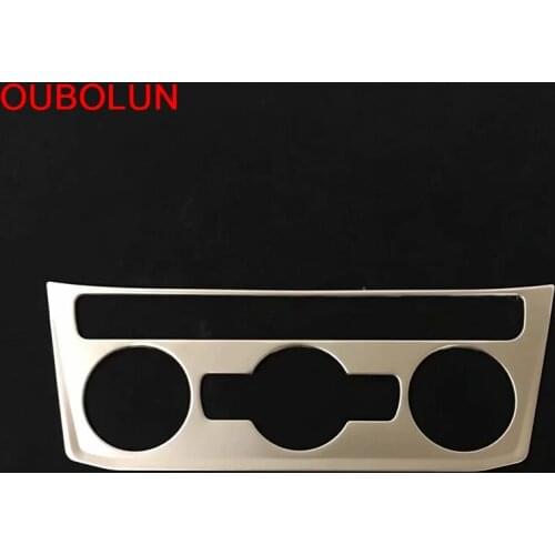 OUBOLUN For Volkswagen Passat B8 2016 2017 2018 Front Center Control Air Condition Button Cover Trim Accessories Stainless Steel