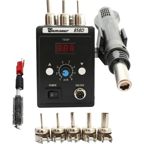 Hot Air Gun 858D Desoldering Reflow Soldering 110V/220V 700W For Welding Repair Tools Heat gun LED Digital Solder Station