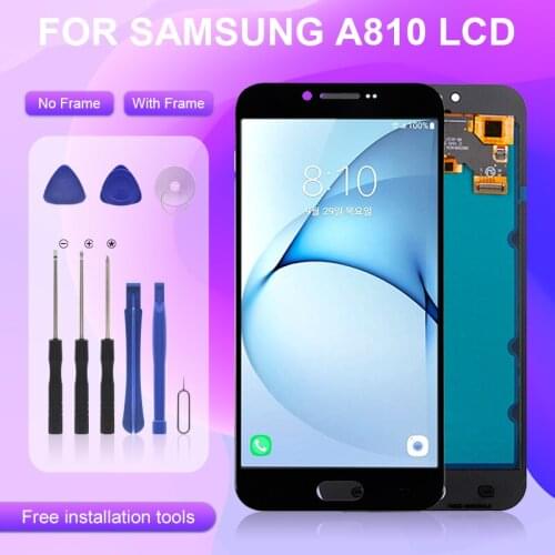 Promotion Catteny Super Amoled For Samsung Galaxy A810 LCD With Touch Screen A8 2016 Display Digitizer Assembly Free Shipping