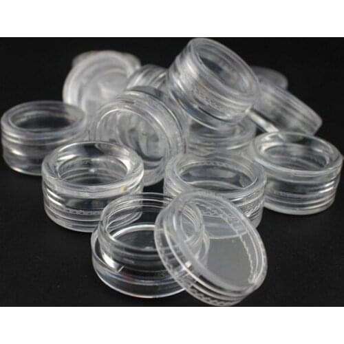 10pcs Small Jar Rhinestone Nail Glitter Empty Jars Bottle Make UP Cream Powder Round Container Jar Screw Cap Refillable Bottles