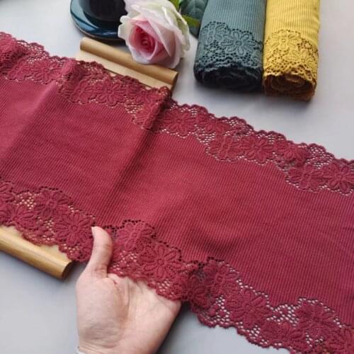 1 Meter Stretch Lace Trim For DIY Clothing Accessories Black Skin Sewing Applique French Net Elastic Lace Fabric Trim 16cm