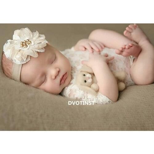 Dvotinst Newborn Photography Props Soft Lace Bow-knot Outfits Clothes for Baby Fotografia Accessories Studio Shoots Photo Props