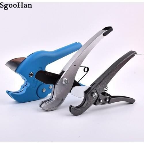 PVC Pipe Cutter 16~40mm Aluminum Alloy Body Ratchet Scissors Steel Blade Up for Cutting Tube PVC/PPR Hose Cutting Hand Tools