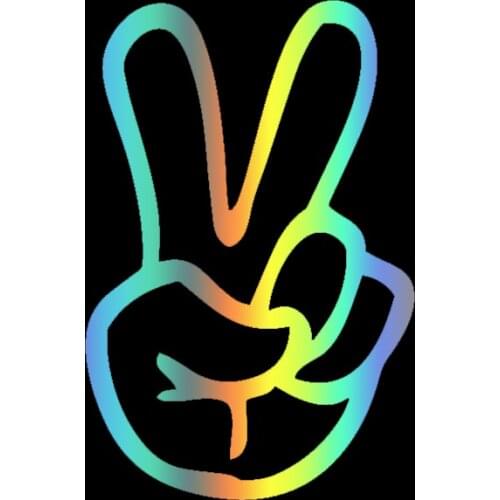 S51176 Various Sizes/Colors Car Stickers Vinyl Decal Peace Sign Hand Motorcycle Decorative Accessories Waterproof